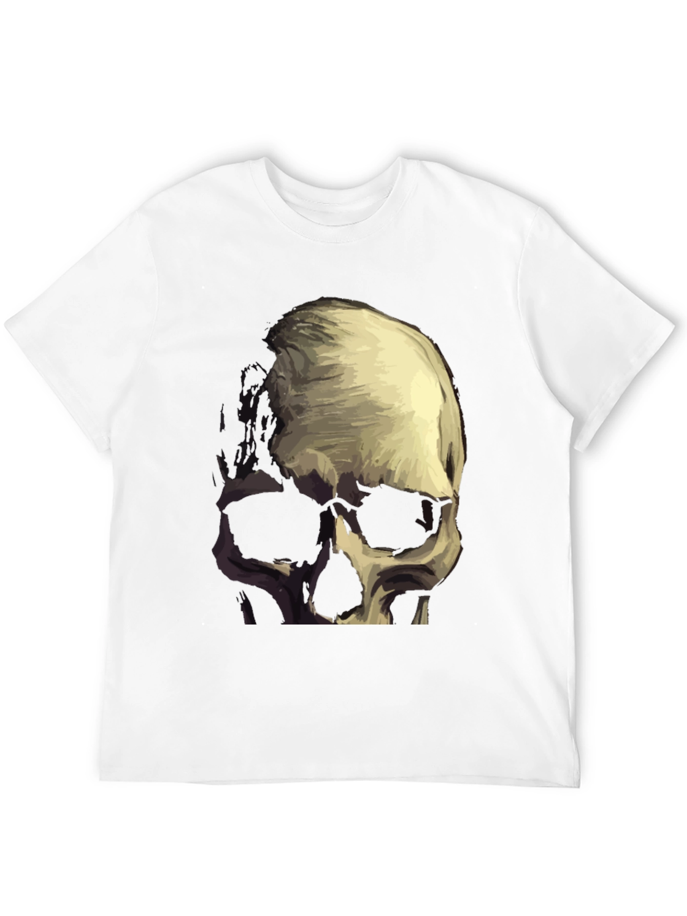 Skull Graphic Tee - Black Cotton Blend T-Shirt