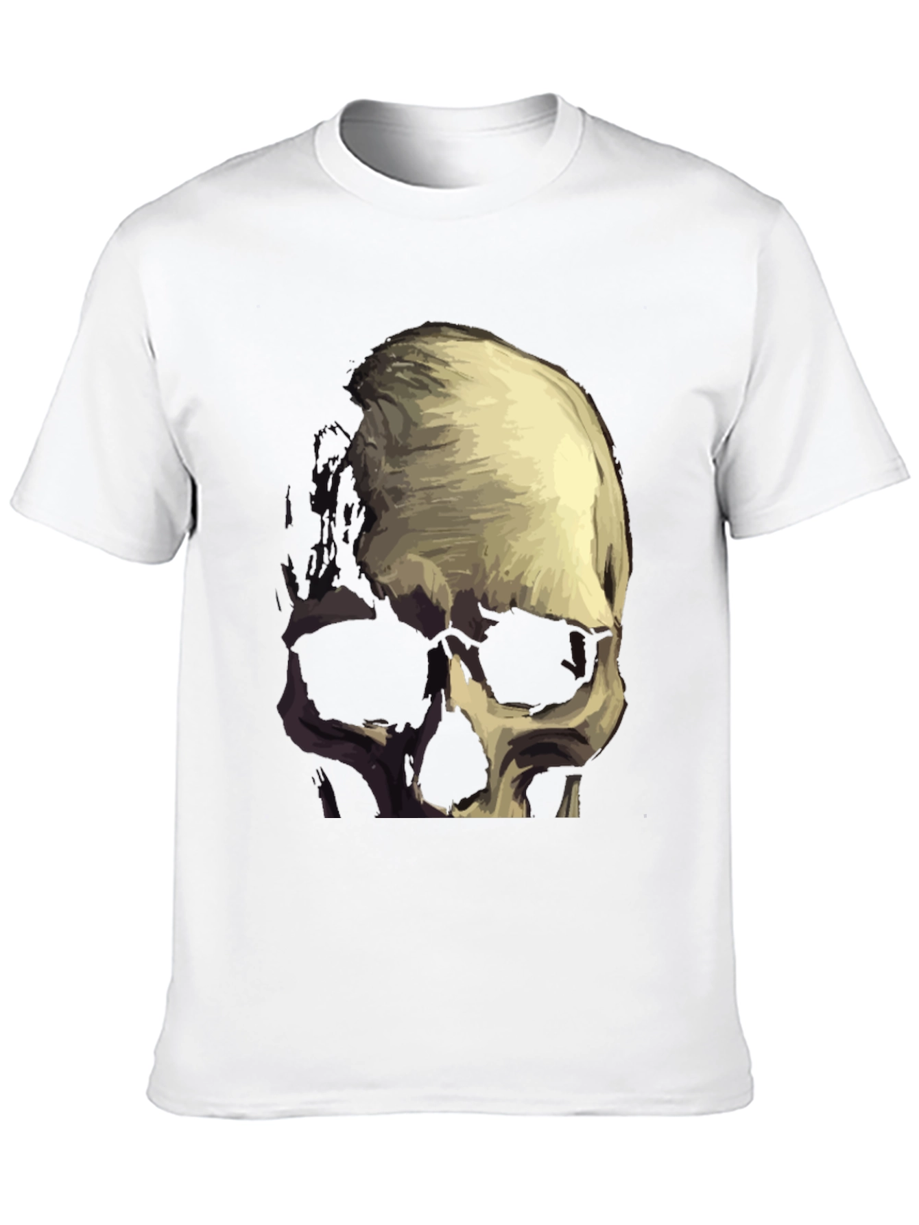 Skull Graphic Tee - Black Cotton Blend T-Shirt