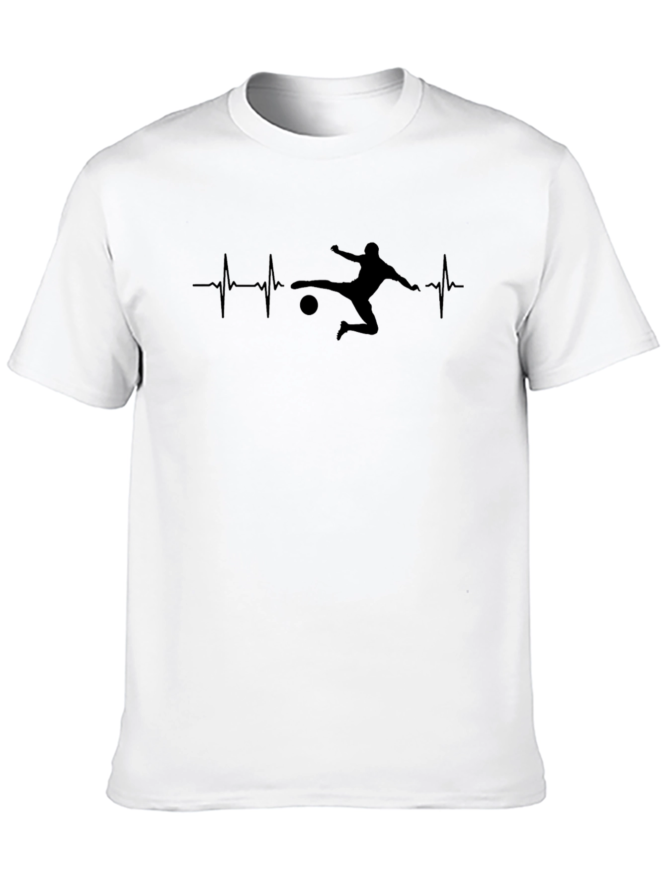 Soccer Heartbeat T-Shirt - Passionate Football Fan Tee