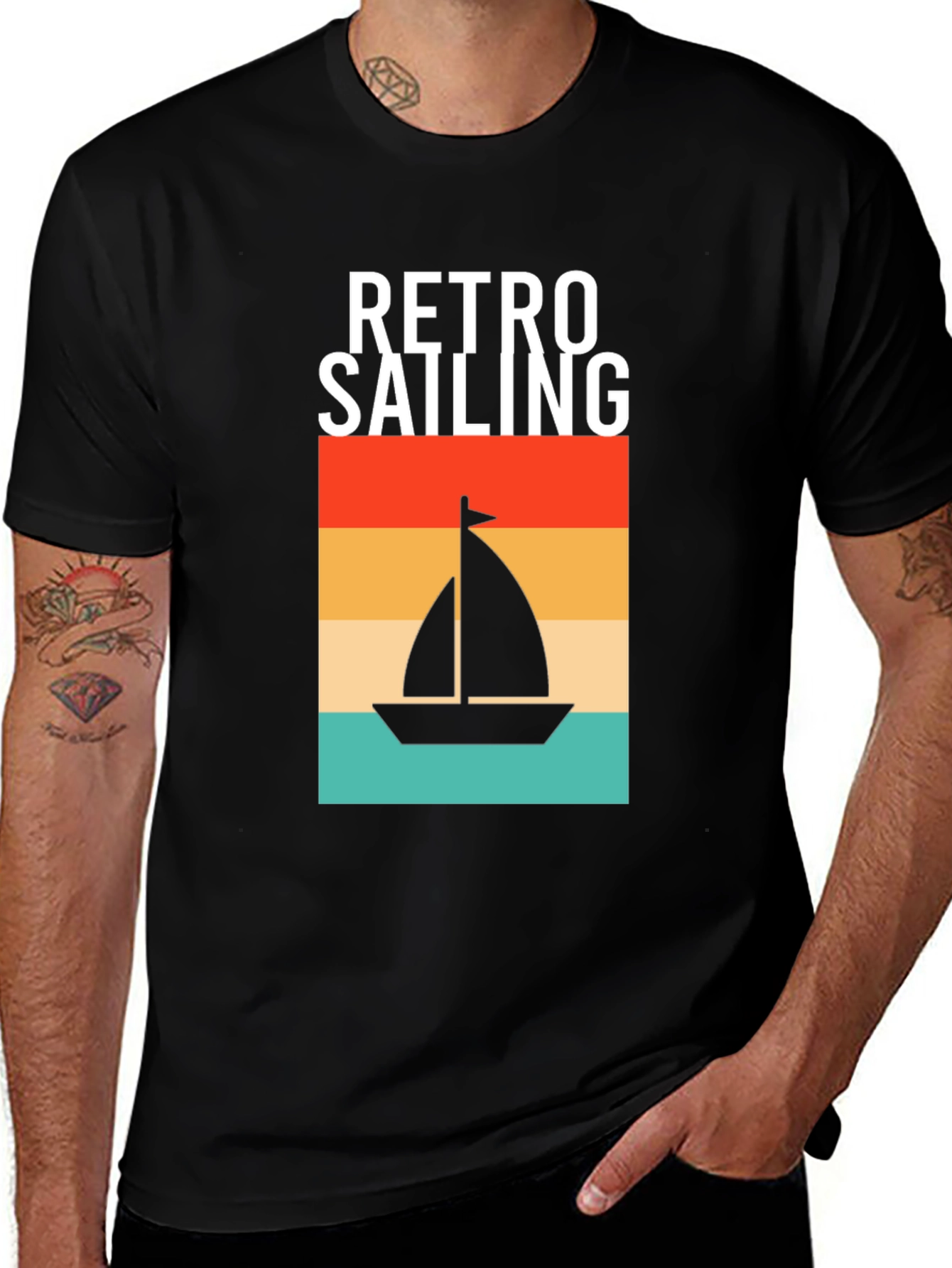 Retro Sailing T-Shirt: Nautical Design