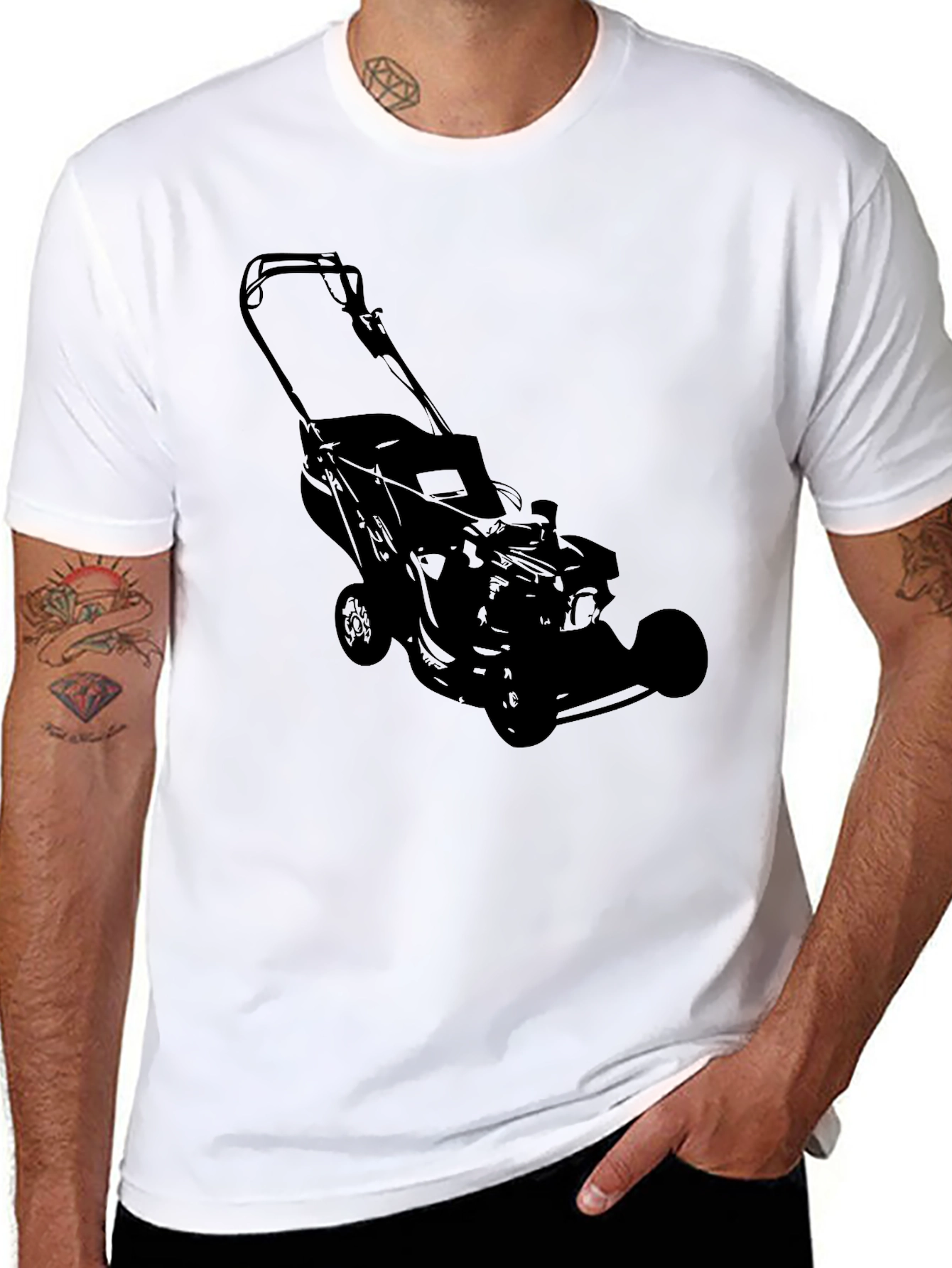 Lawn Mower Graphic Tee - Black