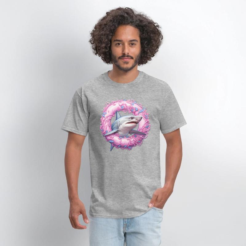 shark in an inflatable ring