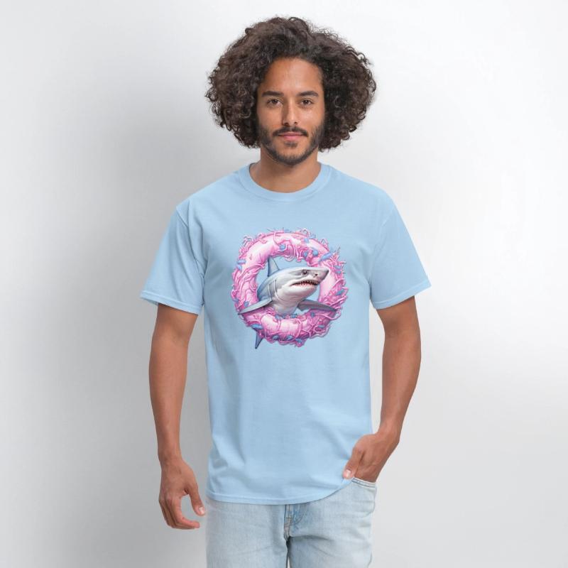 shark in an inflatable ring