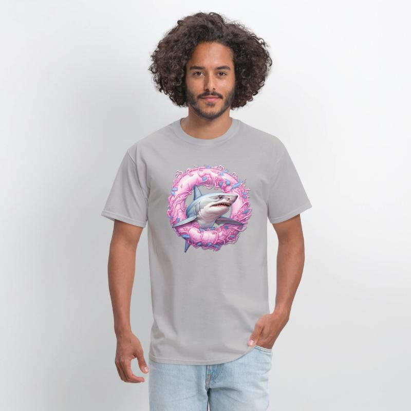 shark in an inflatable ring