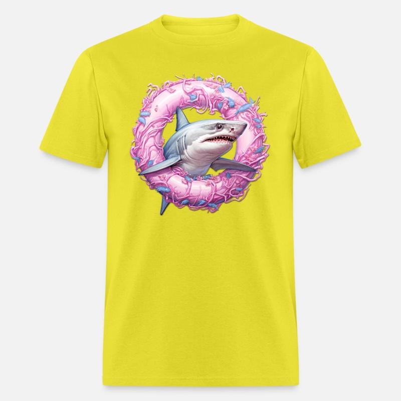 shark in an inflatable ring