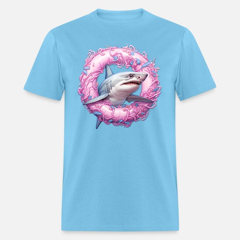 shark in an inflatable ring