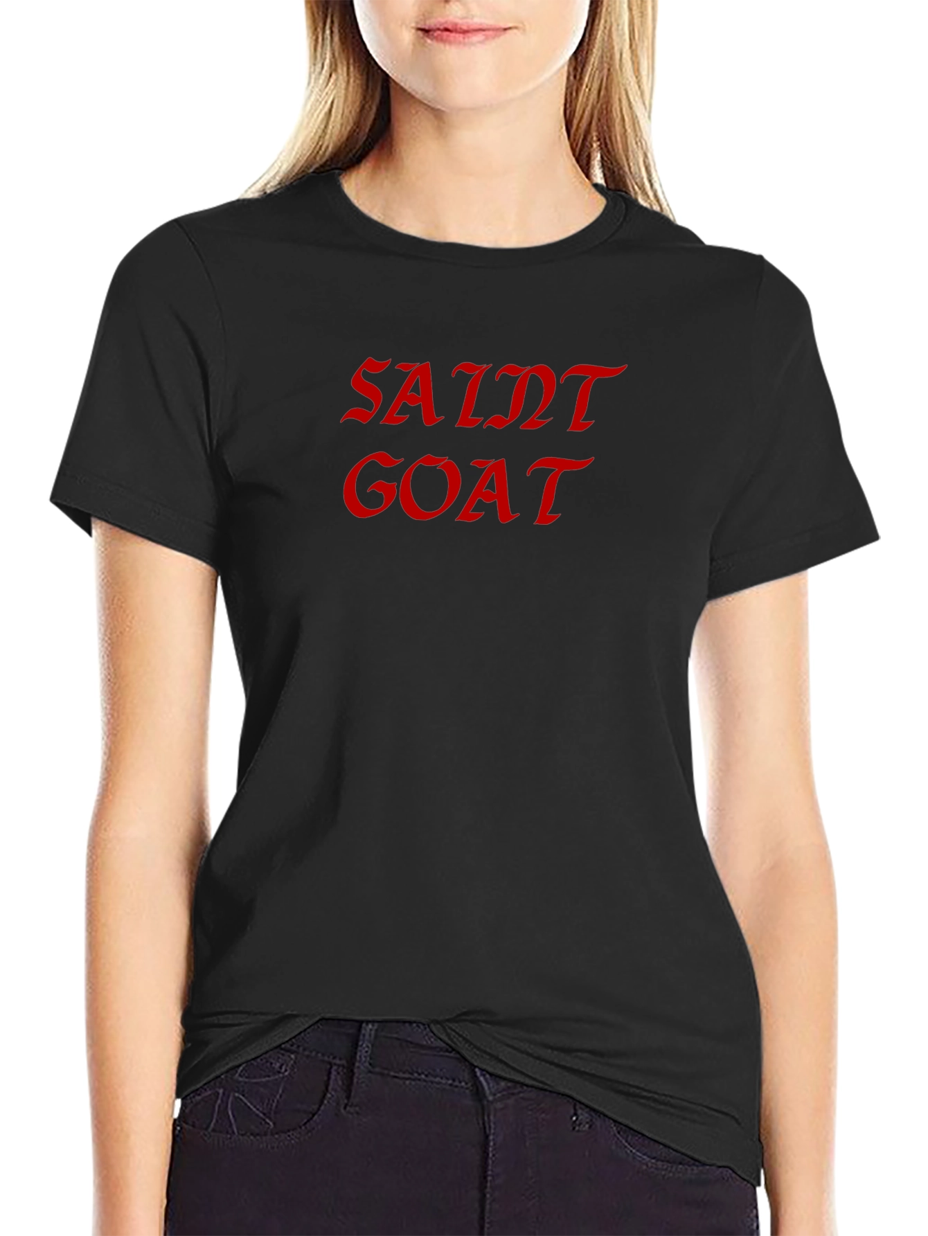 Saint Goat Black T-Shirt