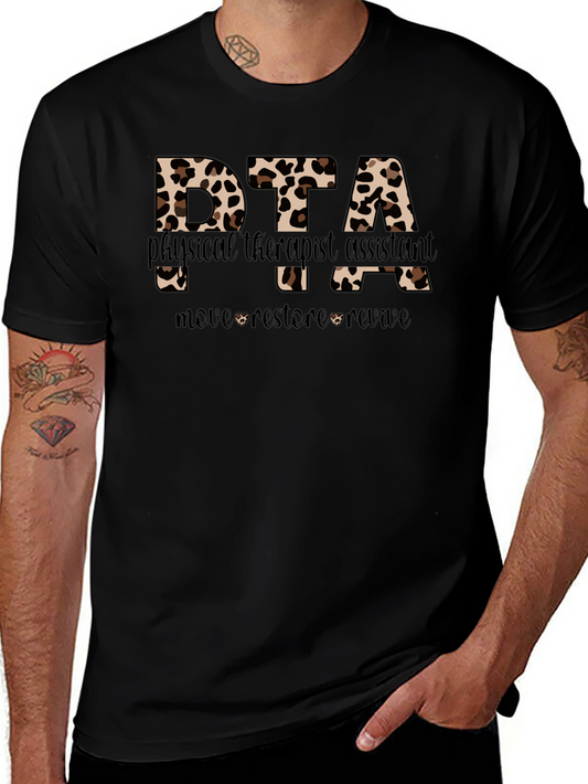 DTA Physical Therapist Assistant Leopard Print T-Shirt