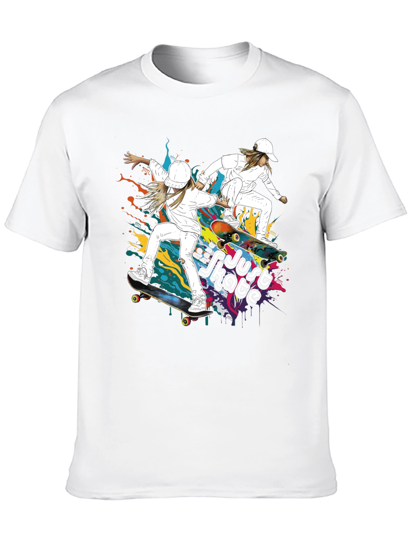 Skater Style Tee - Just Skate Graphic T-Shirt