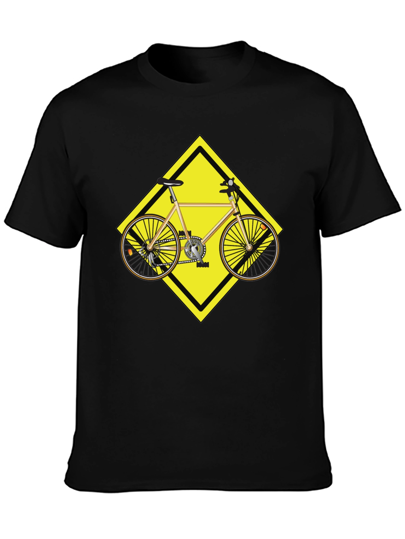 Bike Warning Sign Graphic Tee