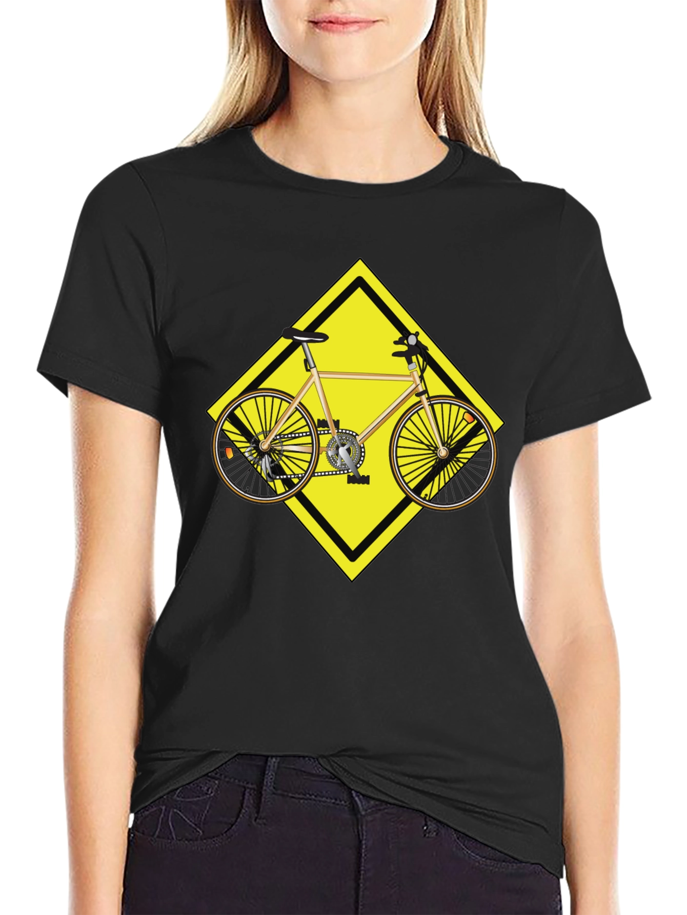 Bike Warning Sign Graphic Tee
