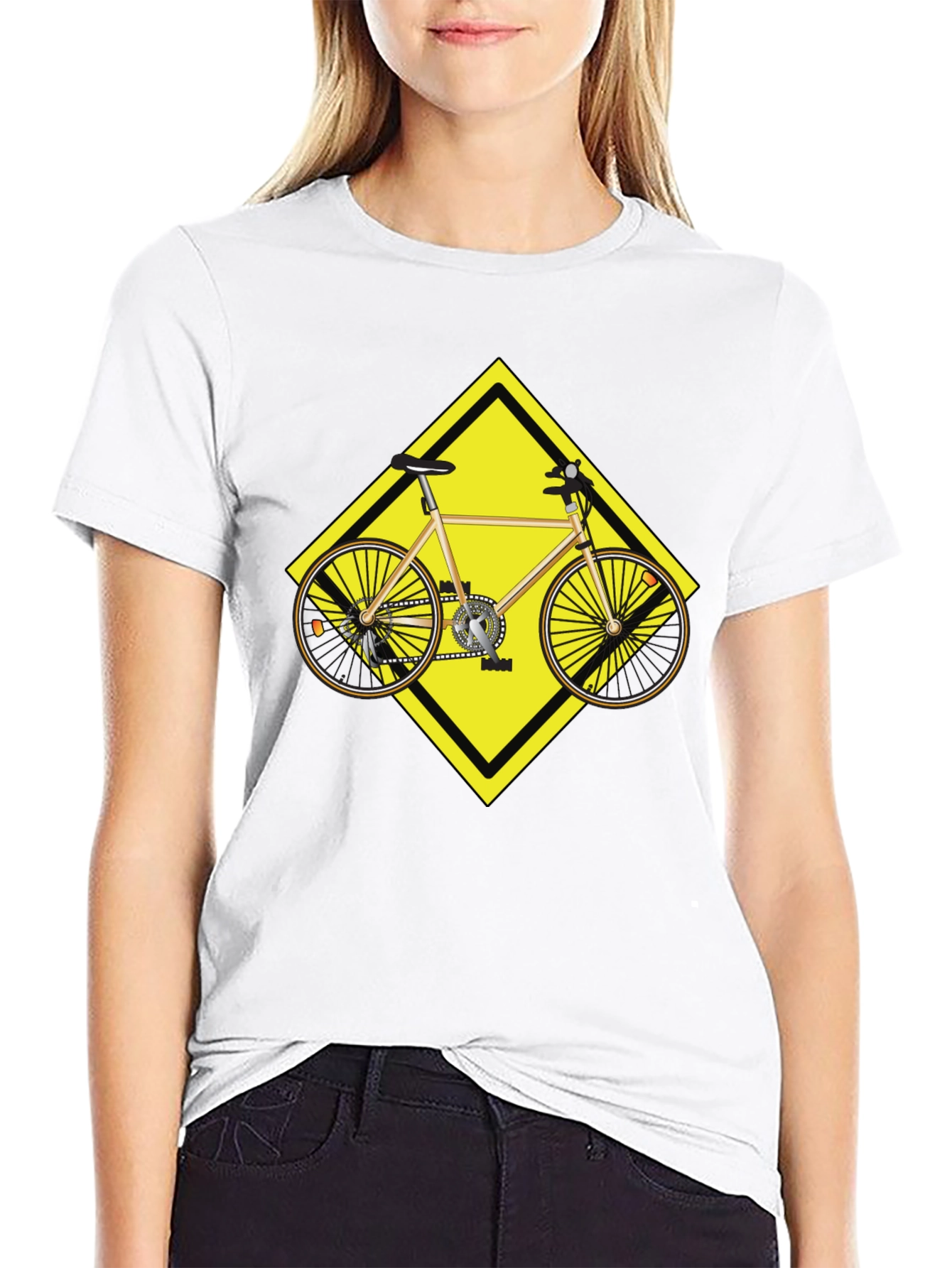 Bike Warning Sign Graphic Tee