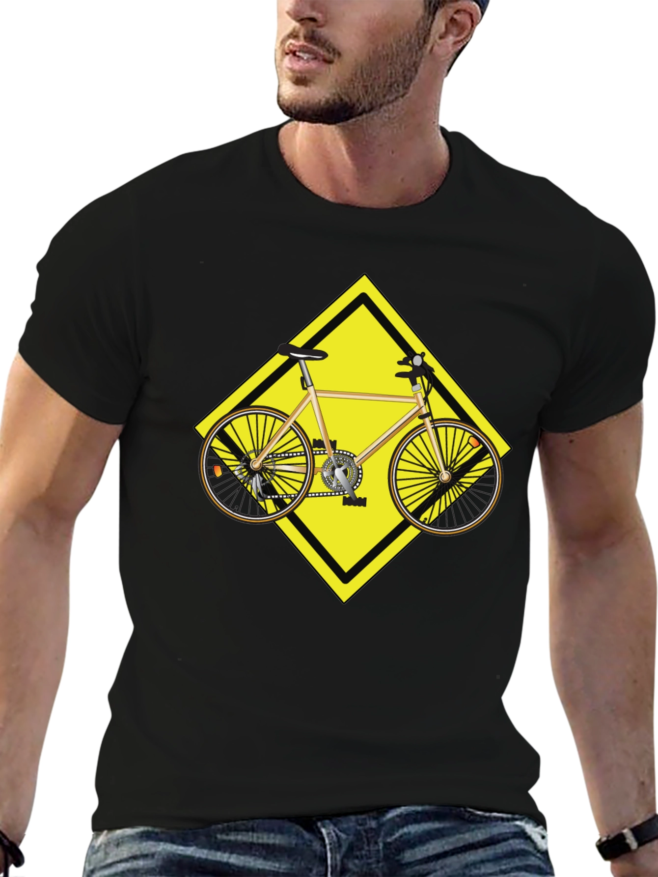 Bike Warning Sign Graphic Tee