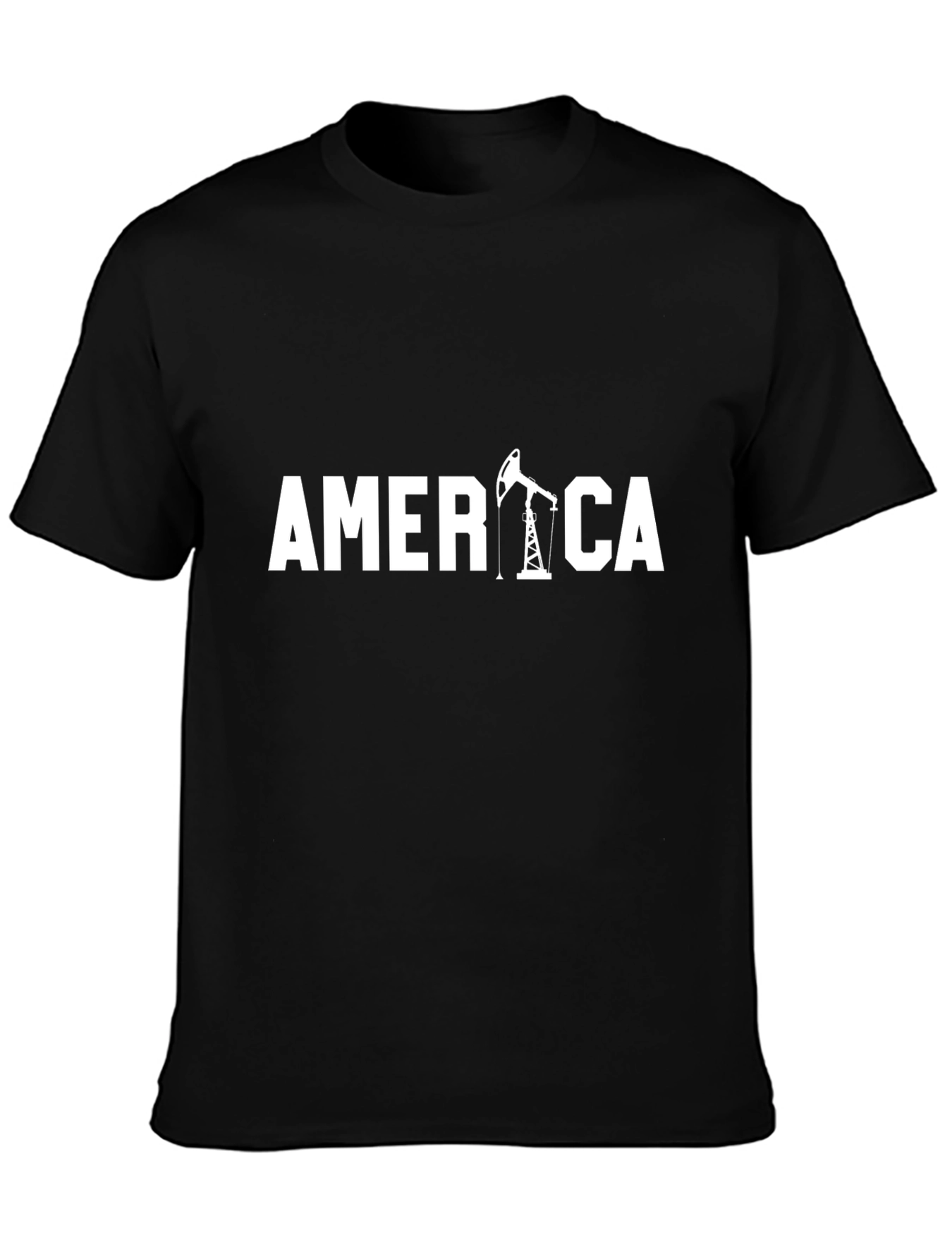 America Oil Rig Graphic T-Shirt