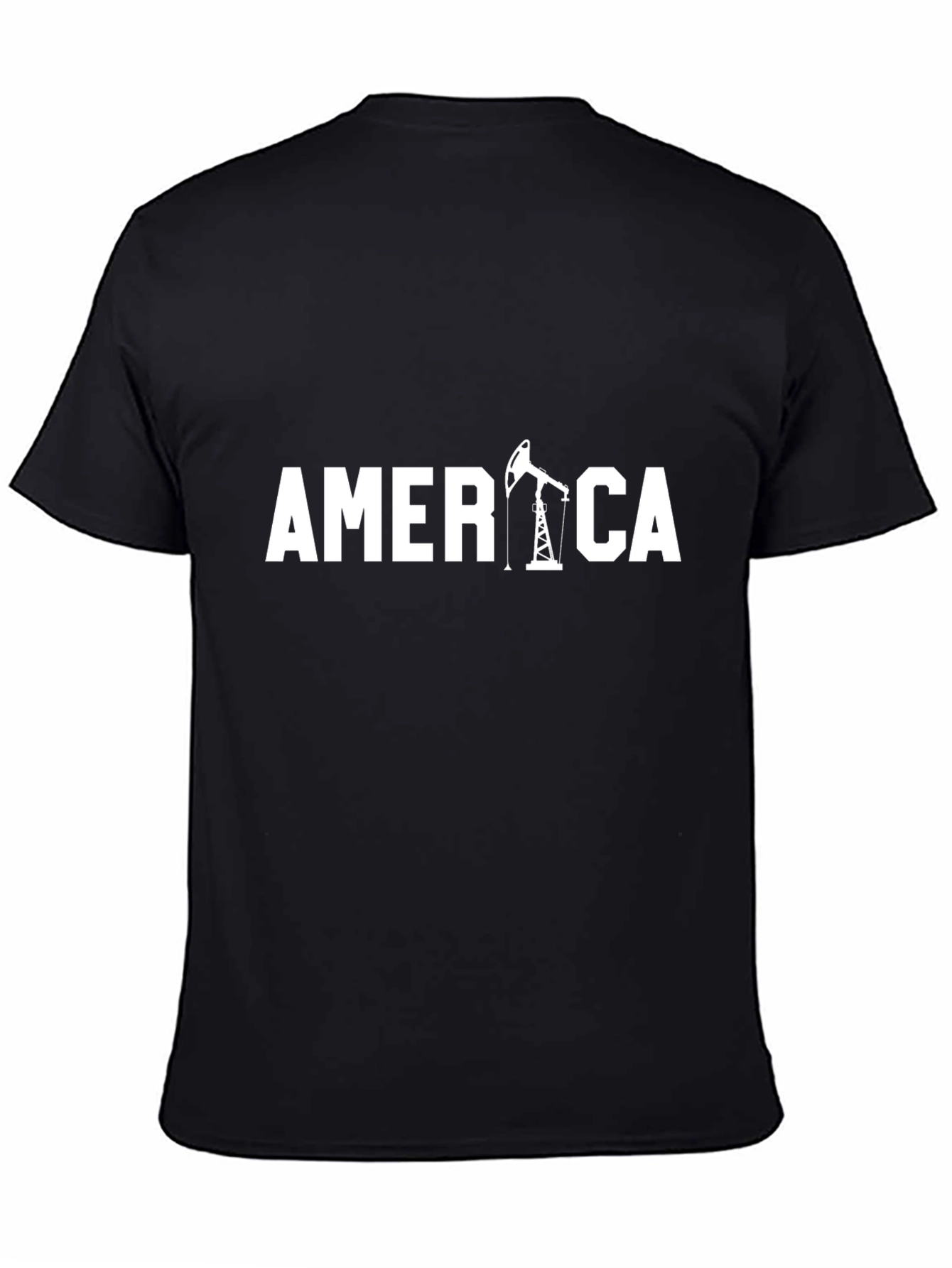 America Oil Rig Graphic T-Shirt