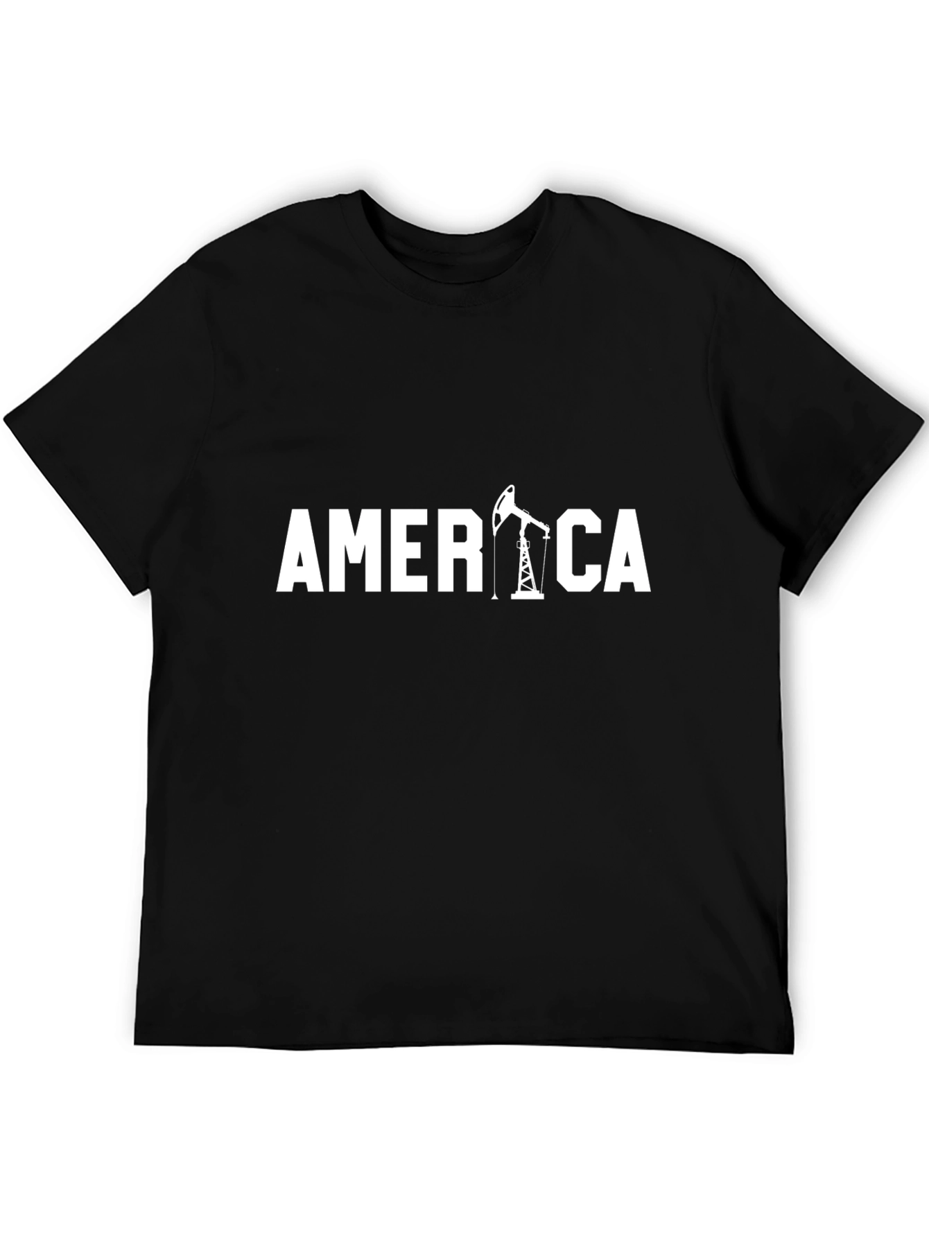 America Oil Rig Graphic T-Shirt