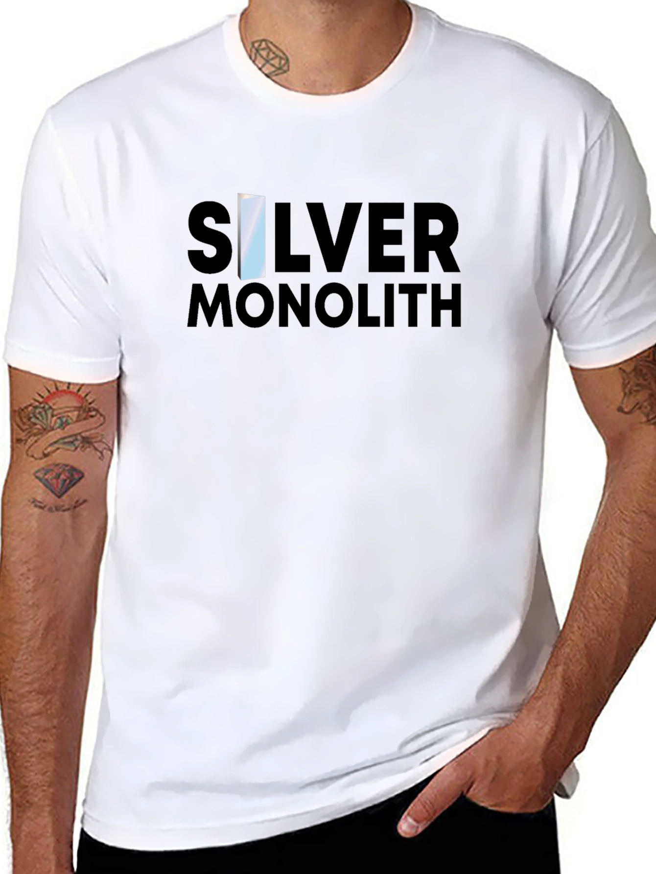 Silver Monolith Graphic Tee - Black T-Shirt