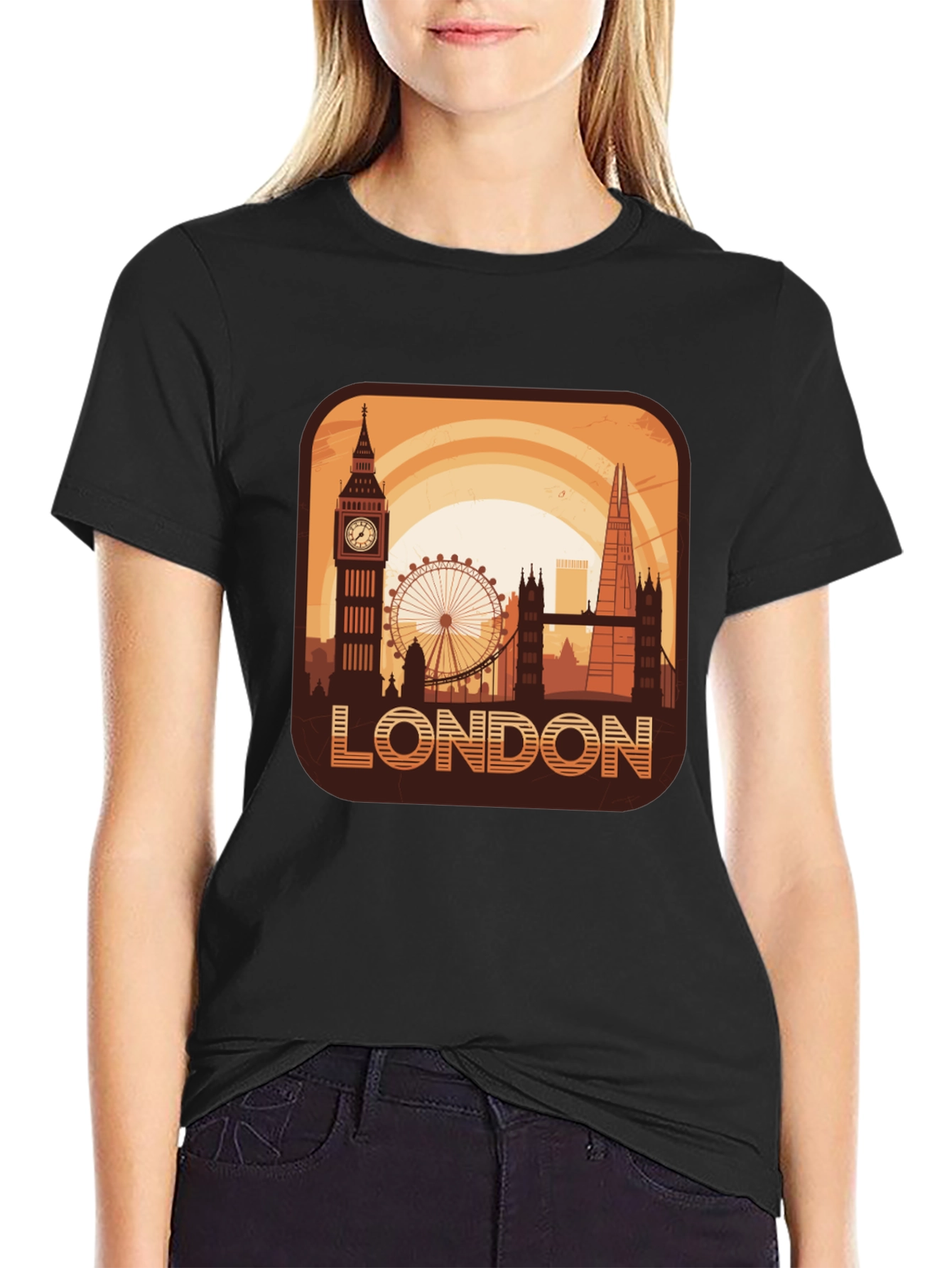 London Skyline Graphic Tee - Cityscape Design