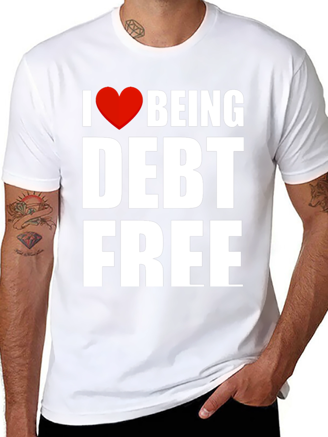 I Heart Being Debt Free Graphic T-Shirt