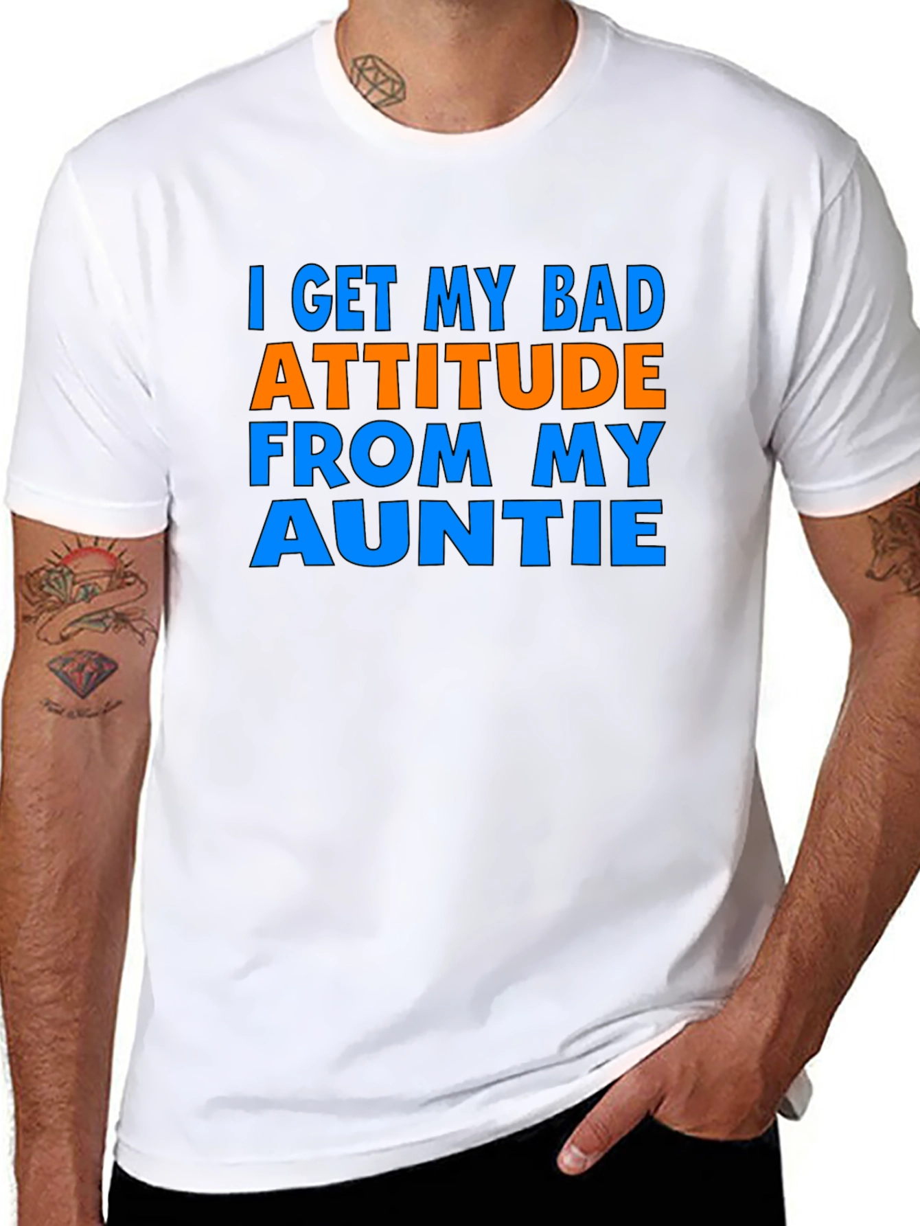 Bad Attitude Auntie T-Shirt - Sarcastic Novelty Tee