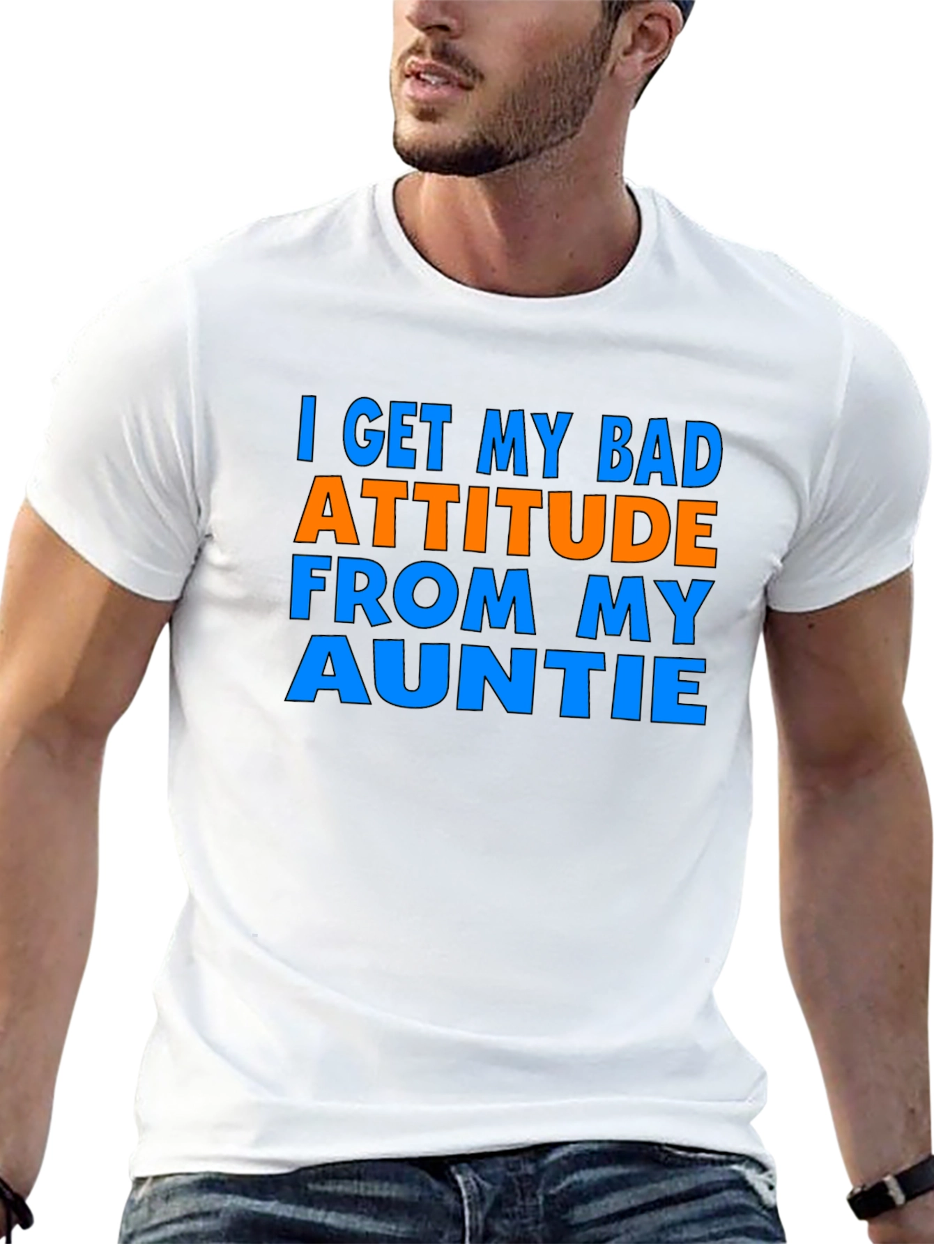 Bad Attitude Auntie T-Shirt - Sarcastic Novelty Tee