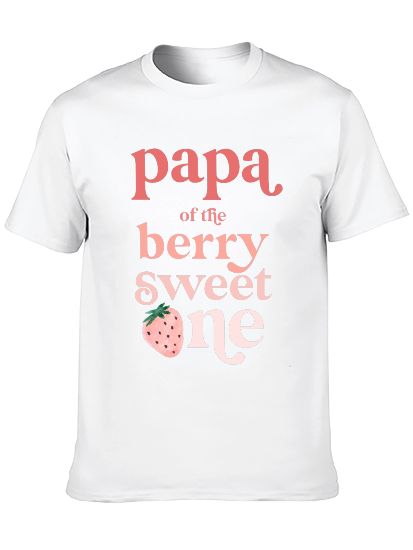 Papa of the Berry Sweet One Black T-Shirt