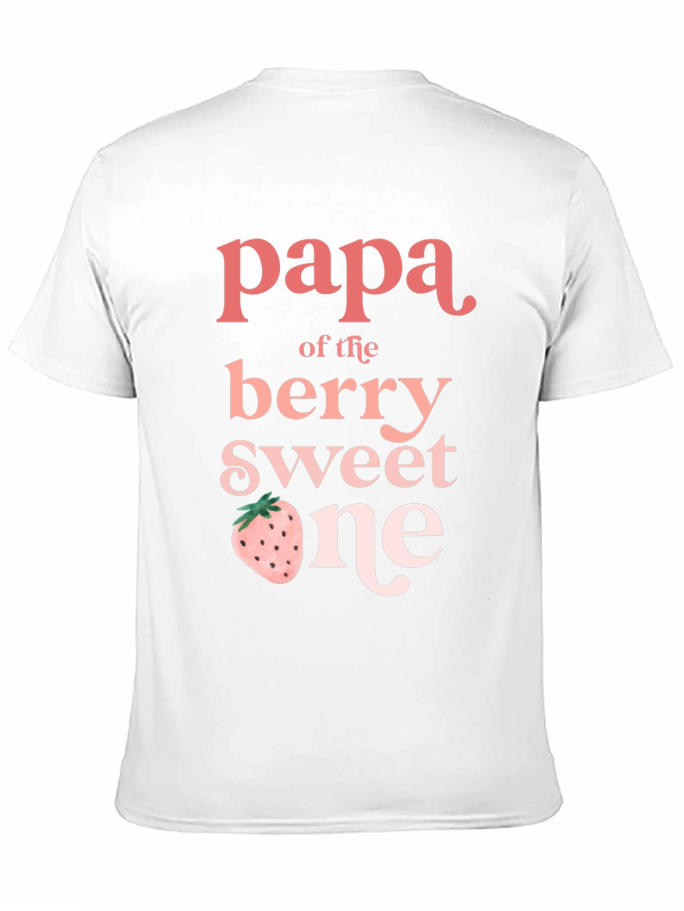 Papa of the Berry Sweet One Black T-Shirt