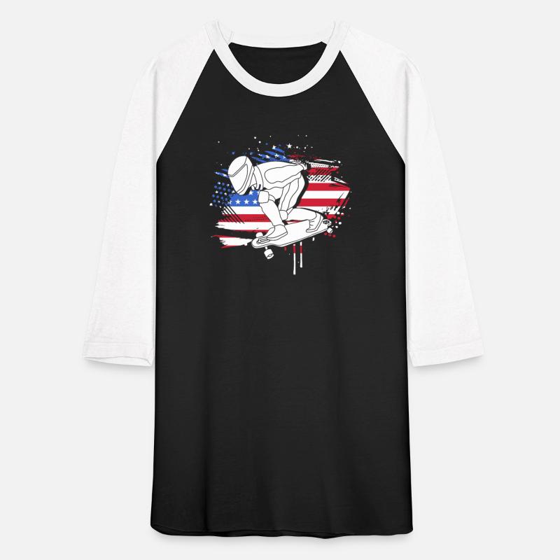 Skater Skateboard American Flag Longboard