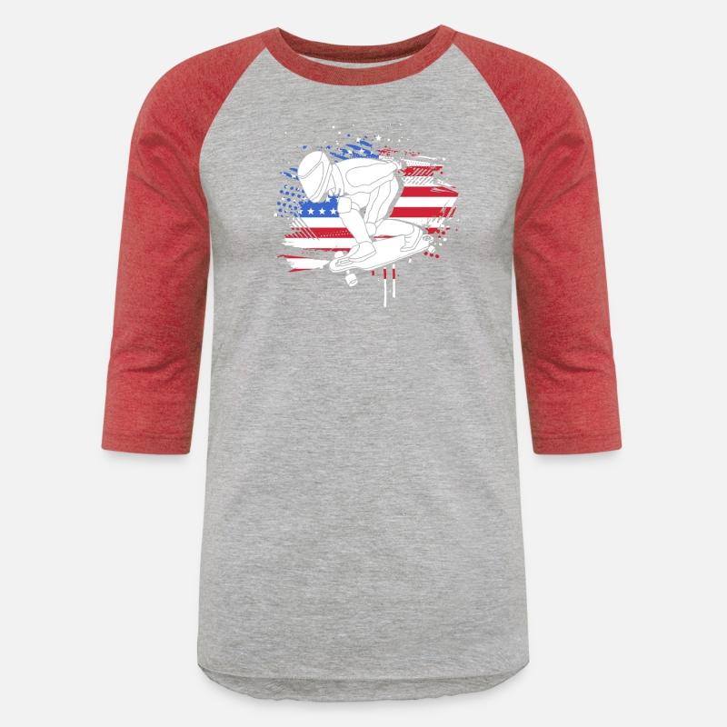 Skater Skateboard American Flag Longboard
