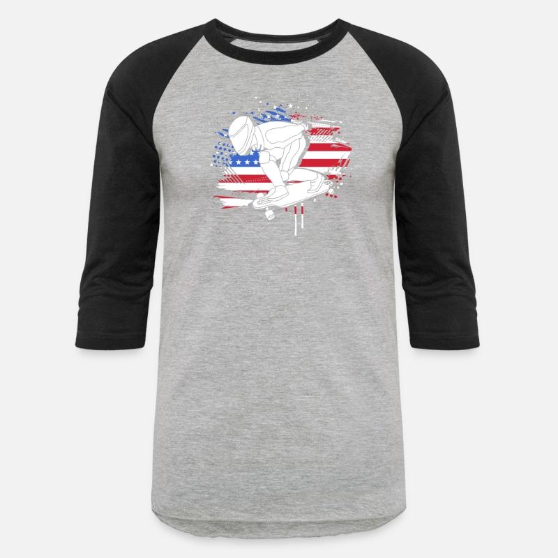 Skater Skateboard American Flag Longboard