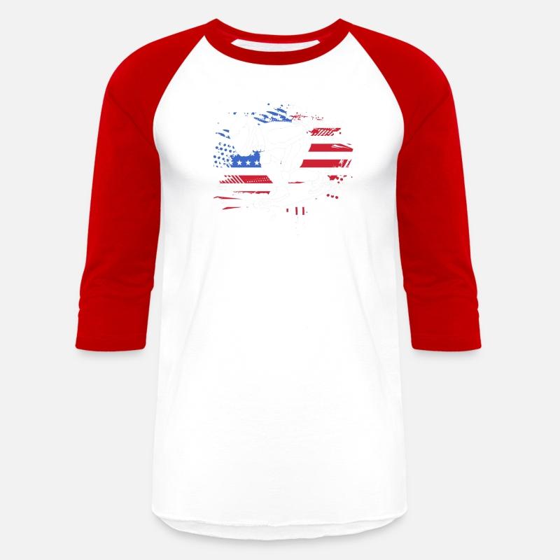 Skater Skateboard American Flag Longboard