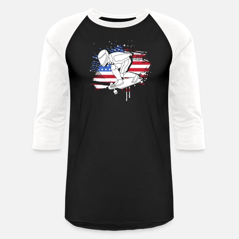 Skater Skateboard American Flag Longboard