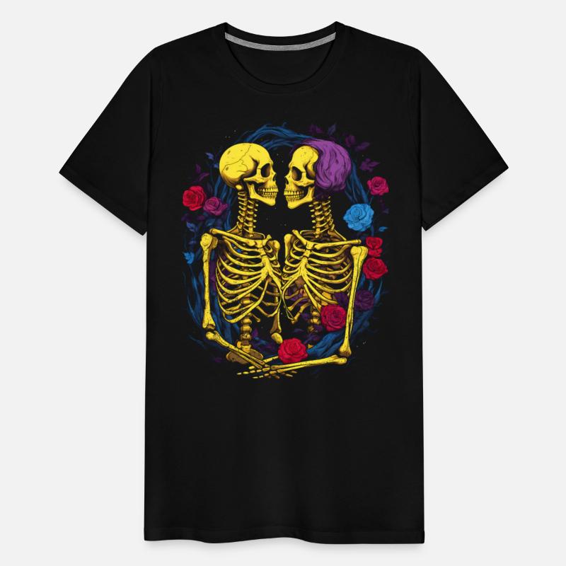 Skeleton Couple Spooky Halloween Love Art