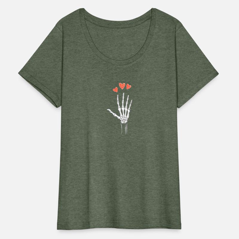 Skeleton Hand and Hearts