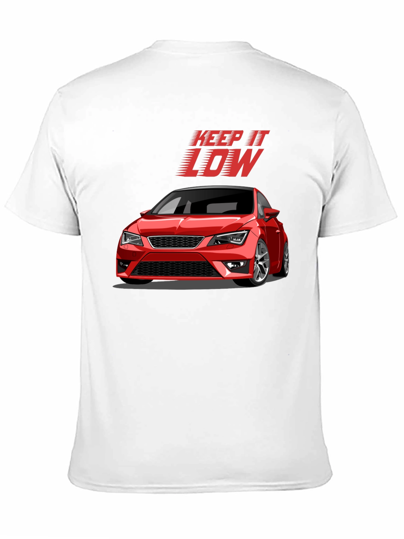 Keep It Low Car Graphic T-Shirt - Black