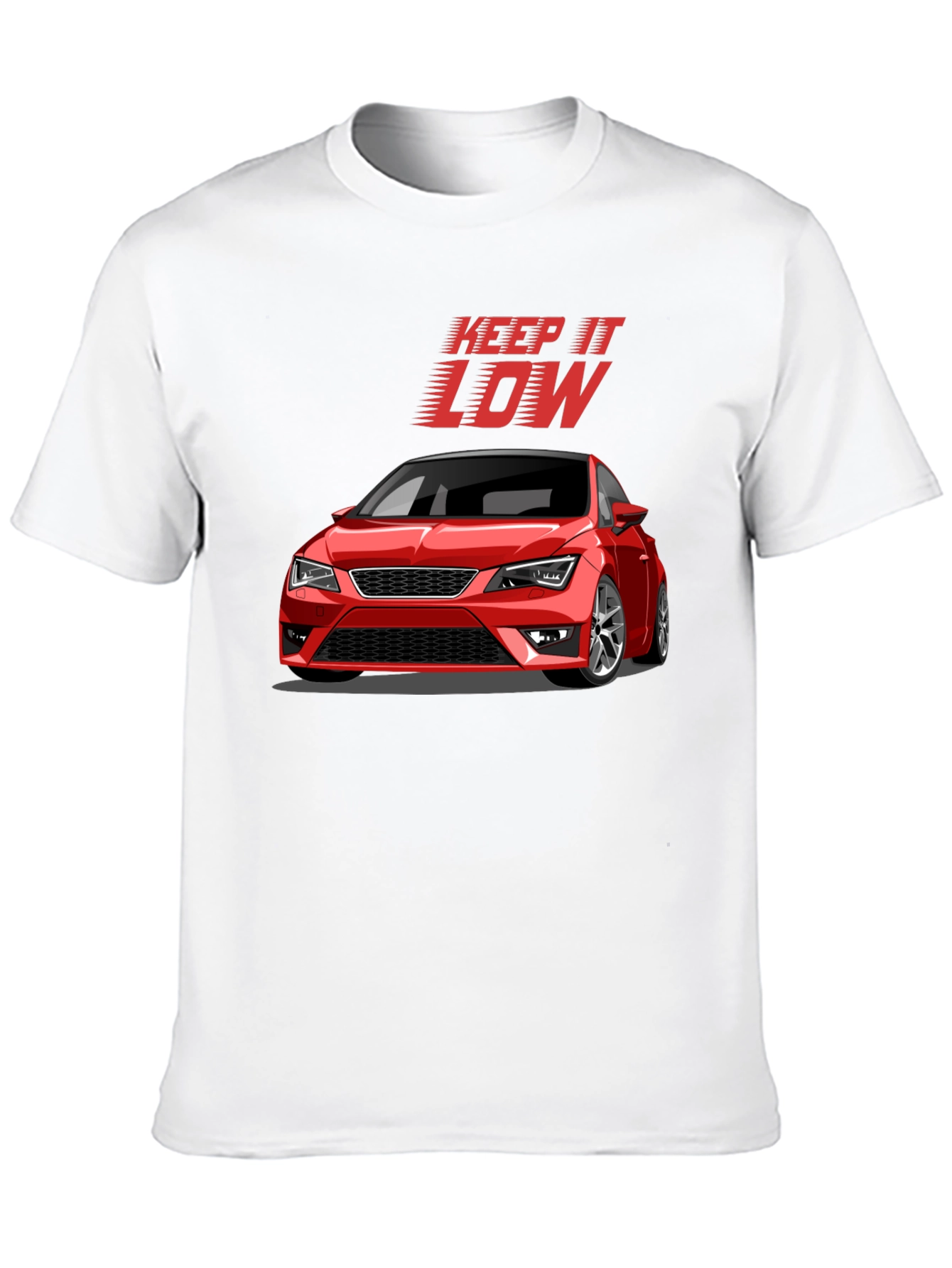 Keep It Low Car Graphic T-Shirt - Black