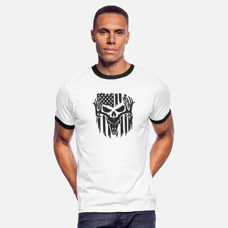 Skull American Flag Design