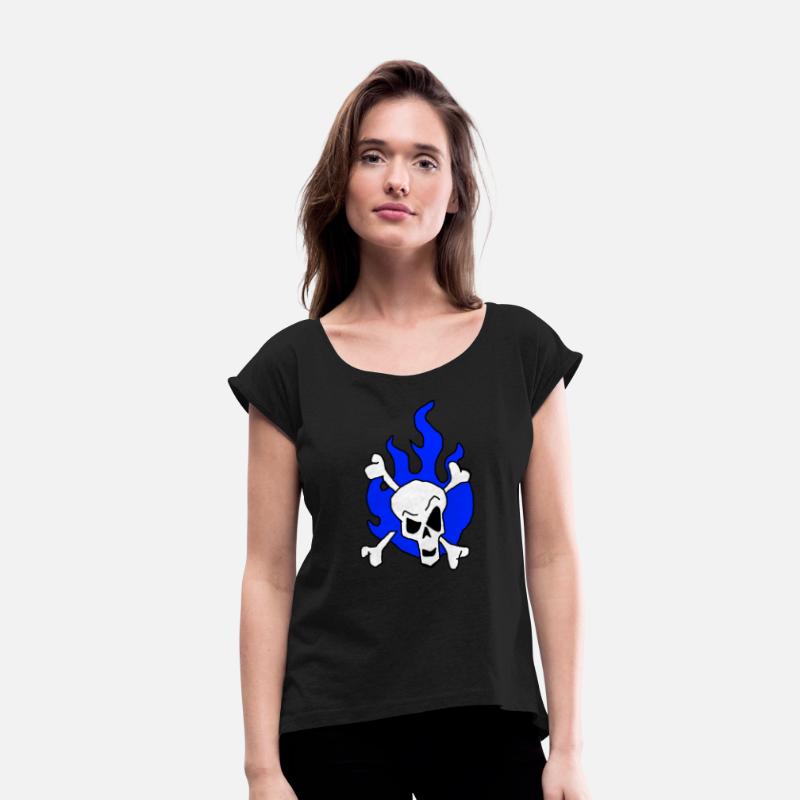 Skull Blue Flames