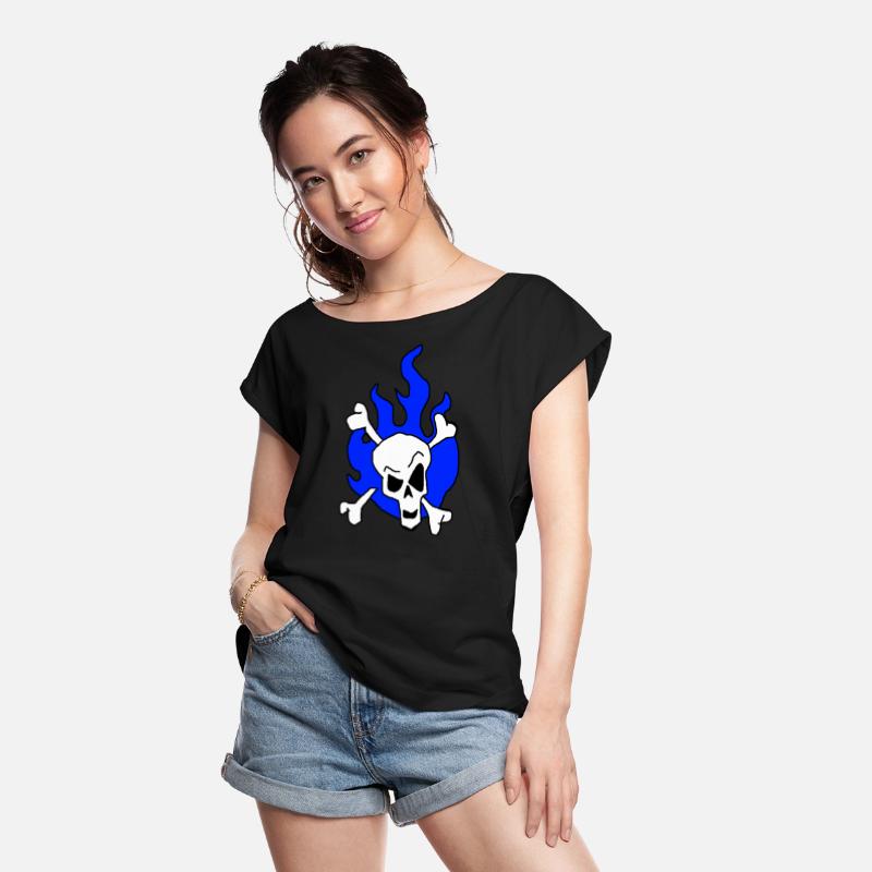 Skull Blue Flames