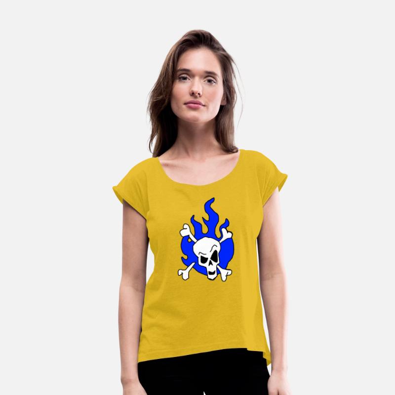 Skull Blue Flames