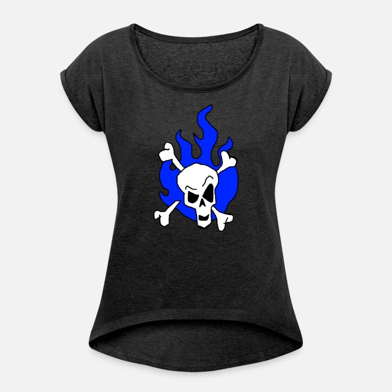 Skull Blue Flames