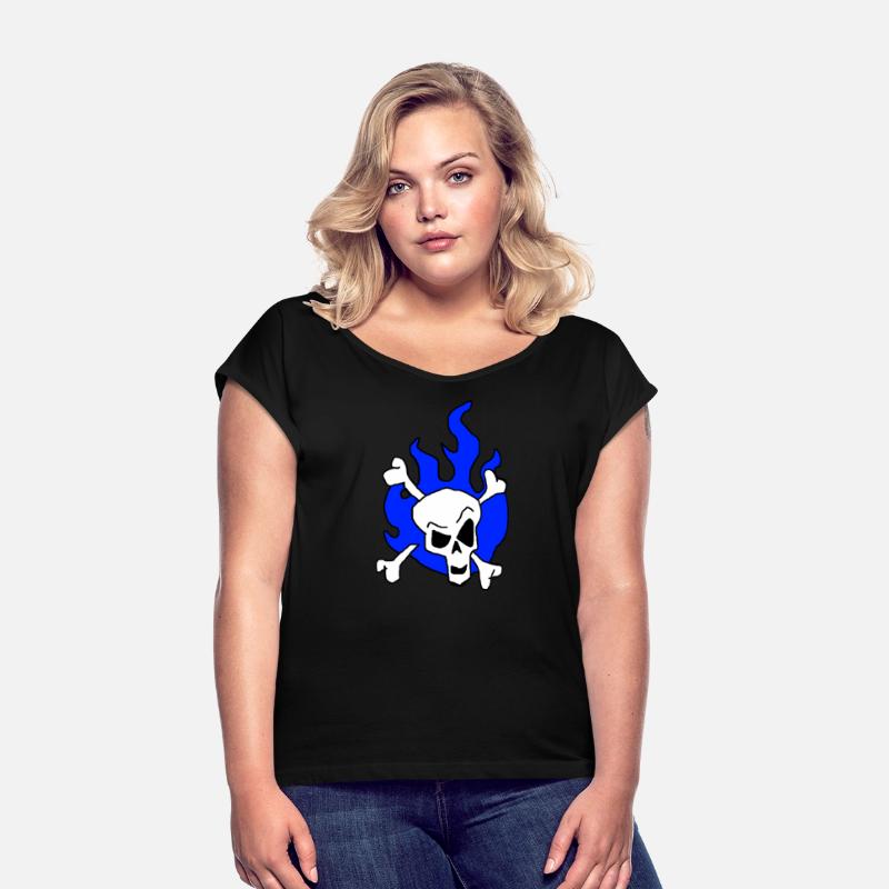Skull Blue Flames