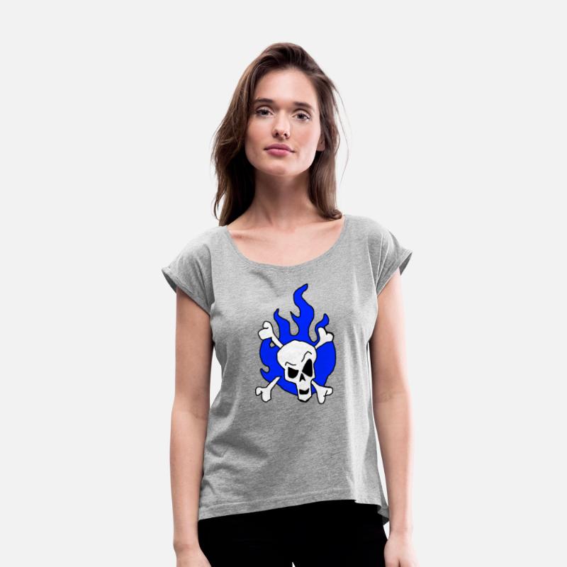 Skull Blue Flames