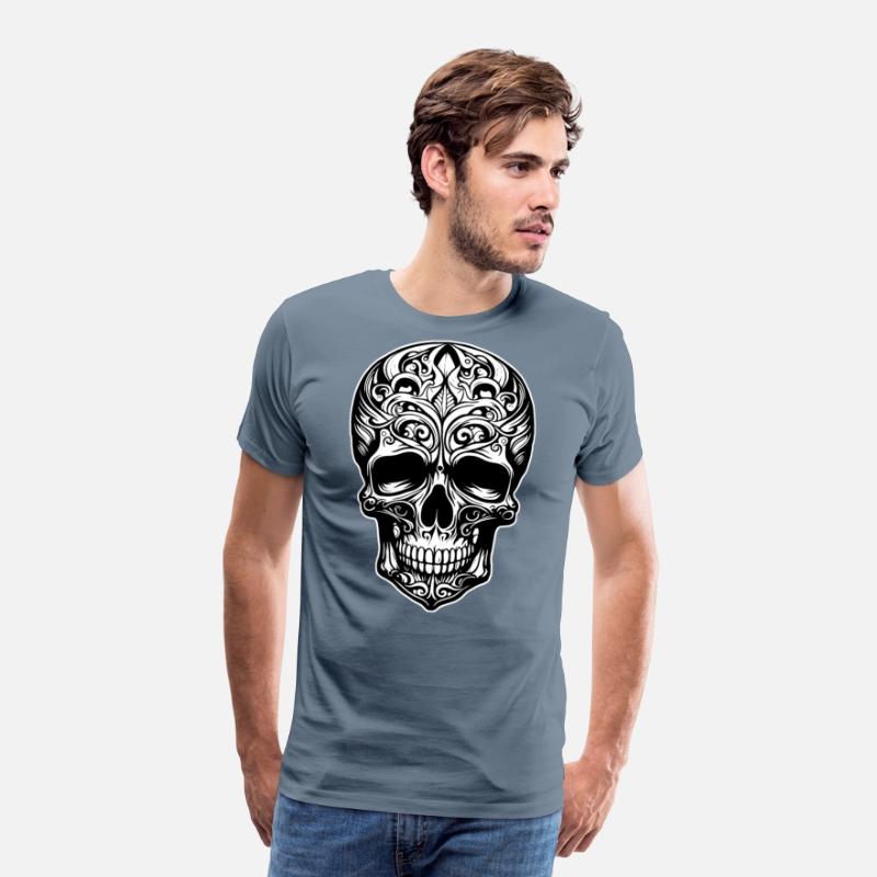 Skull Dia de los Muertos Halloween Tattoo Rose