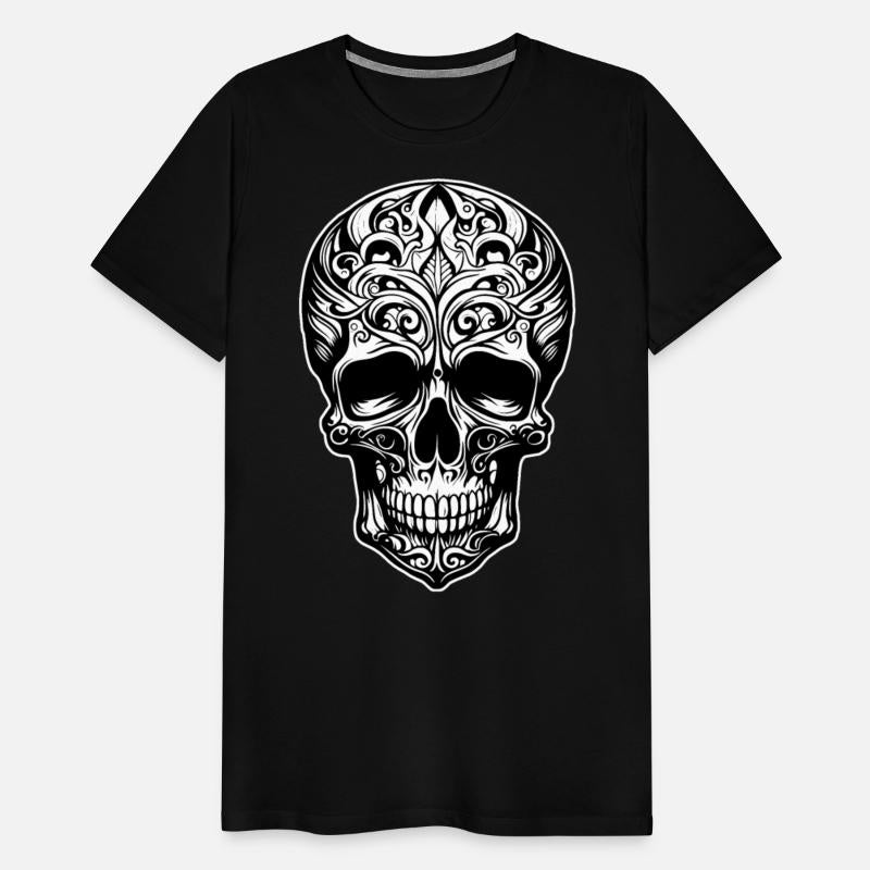 Skull Dia de los Muertos Halloween Tattoo Rose