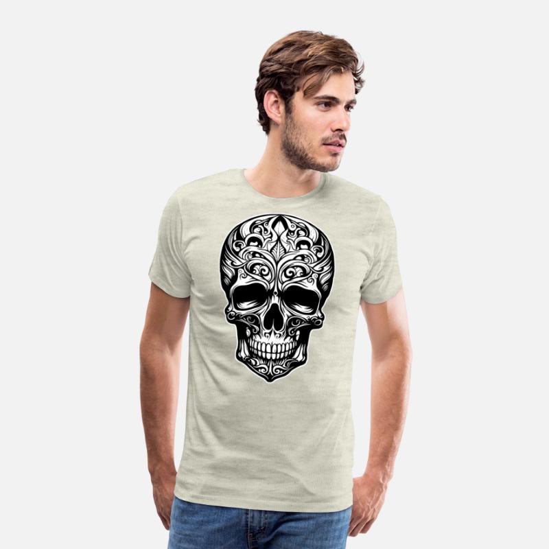 Skull Dia de los Muertos Halloween Tattoo Rose