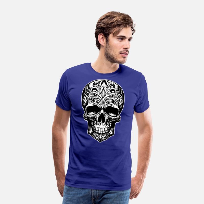 Skull Dia de los Muertos Halloween Tattoo Rose