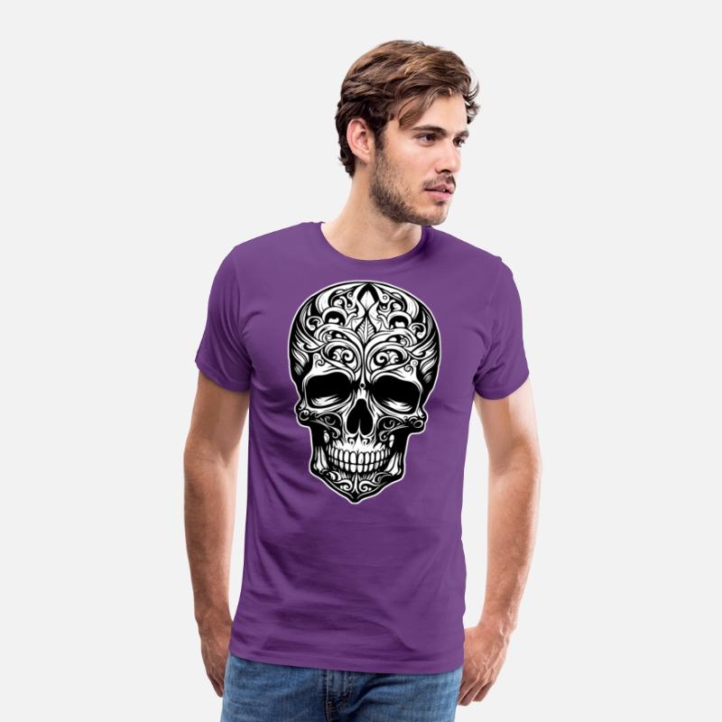 Skull Dia de los Muertos Halloween Tattoo Rose