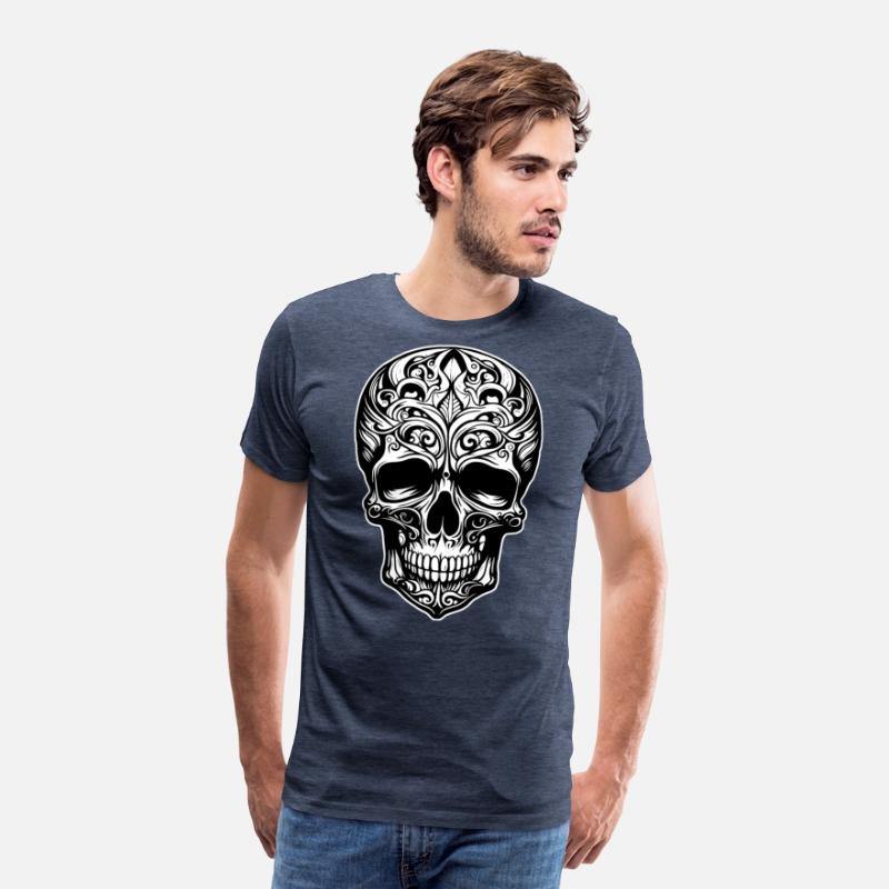 Skull Dia de los Muertos Halloween Tattoo Rose