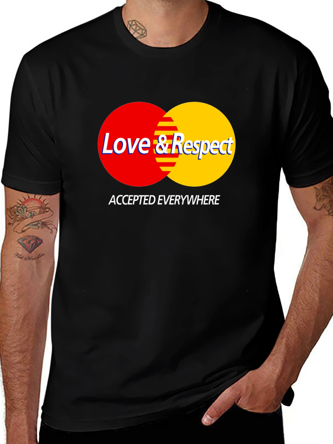 Love & Respect T-Shirt - Black Crew Neck